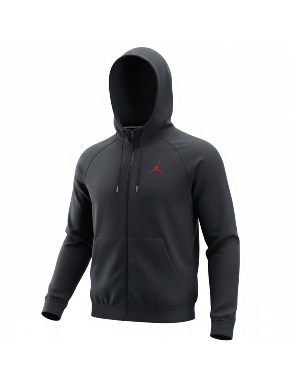 NIKE Men's Black Air Jordan Essentials Full-Zip Hooded Jacket XL